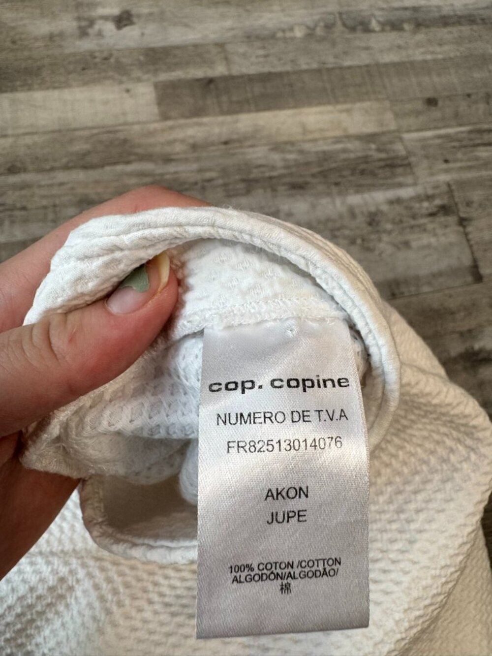 Cop Copine Akon Jupe white vintage Y2k skirt textured fits like a small O38 - Picture 5 of 6
